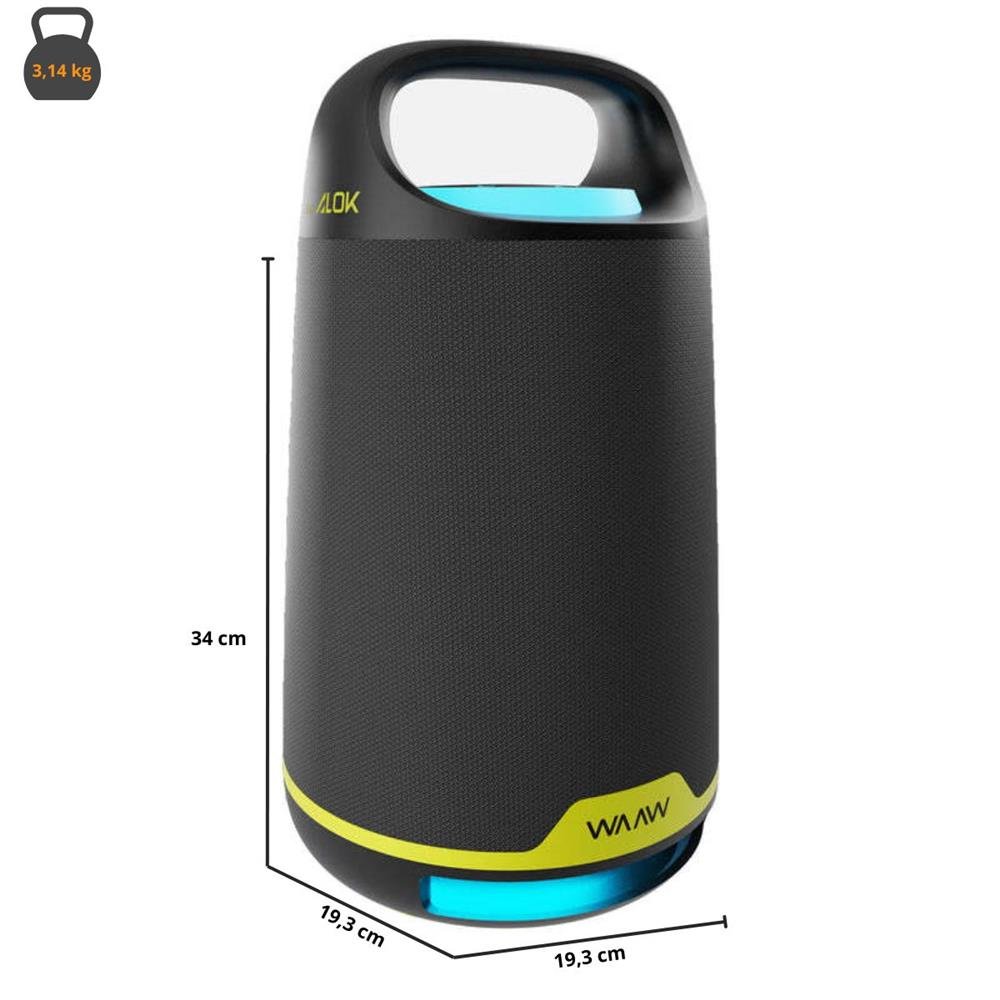 Caixa De Som Bluetooth Sem Fio Waaw By Alok Boom 200 80w Rms