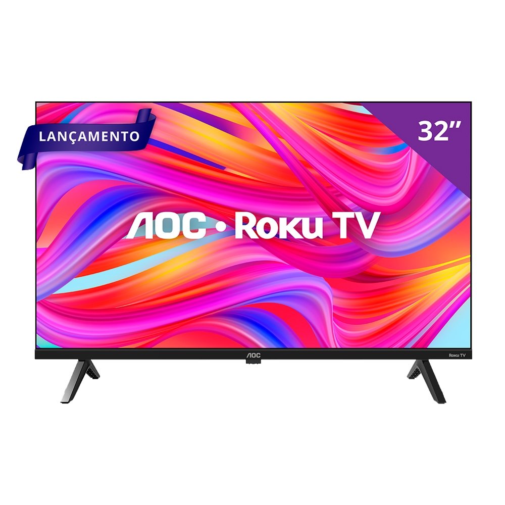 Smart TV LCD Led 32" AOC 32S5045/78G - DLED Ultra HD, Wi-Fi, Quad Core, Com 3 HDMI e 1 USB