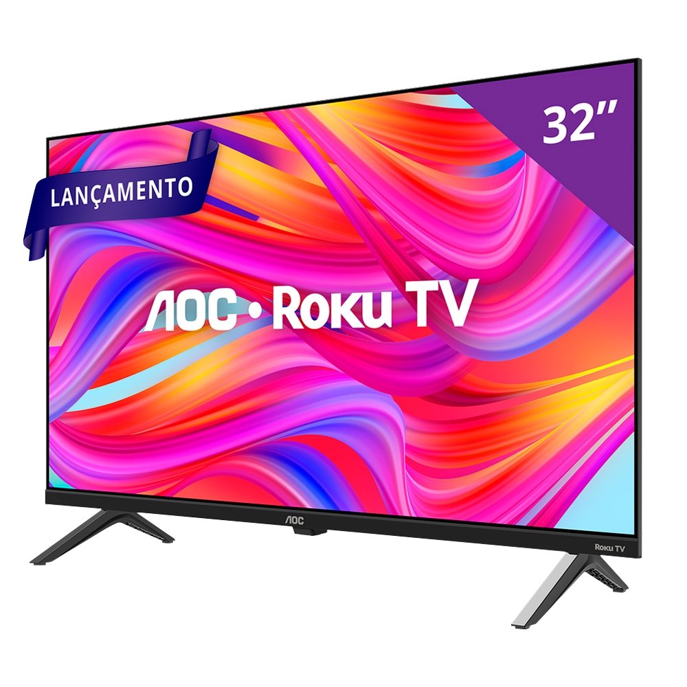 Smart TV LCD Led 32" AOC 32S5045/78G - DLED Ultra HD, Wi-Fi, Quad Core, Com 3 HDMI e 1 USB