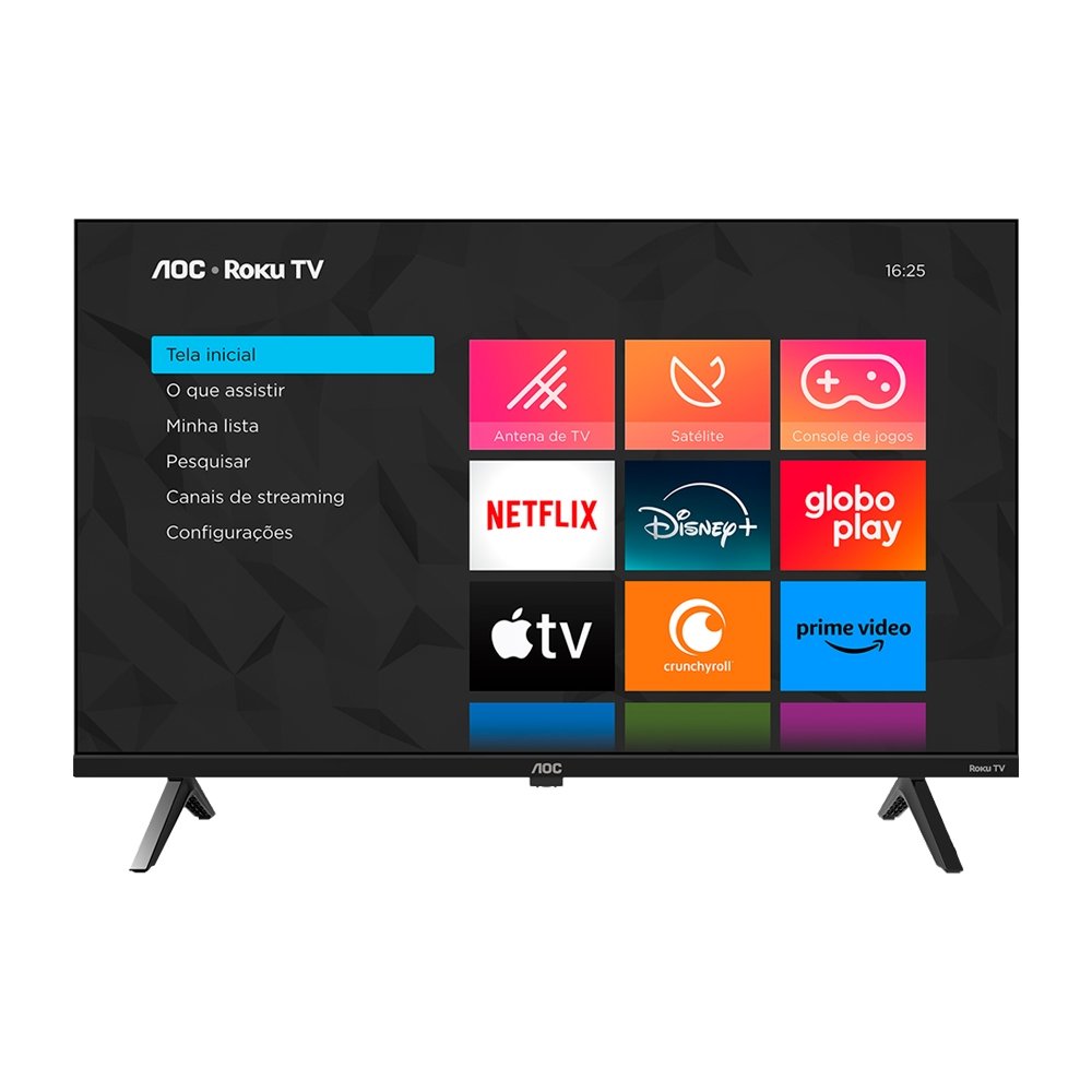 Smart TV LCD Led 32" AOC 32S5045/78G - DLED Ultra HD, Wi-Fi, Quad Core, Com 3 HDMI e 1 USB