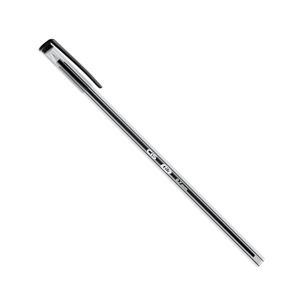 Caneta Esferográfica Longa Tik 17,5cm 0.7 CIS Preta