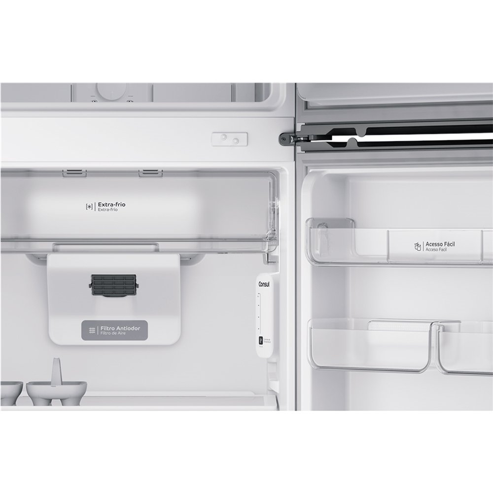 Geladeira/Refrigerador Consul 410 Litros CRM50LK - Frost Free, 2 Portas, Inox, 110V