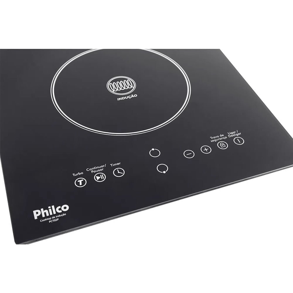 Cooktop de Indução Philco 2 Bocas 9 Potências Preto PCT02P ¿ 220 Volts