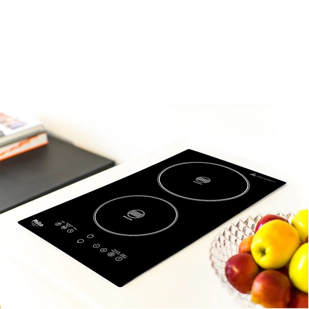 Cooktop de Indução Philco 2 Bocas 9 Potências Preto PCT02P ¿ 220 Volts