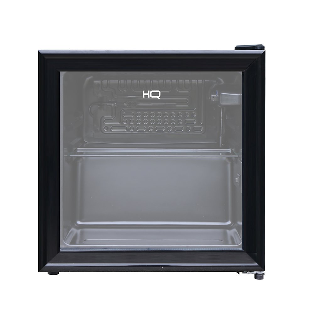 Frigobar Expositor Vertical HQ Vidro Duplo 50 Litros Preto HQ-50FBPV 127V