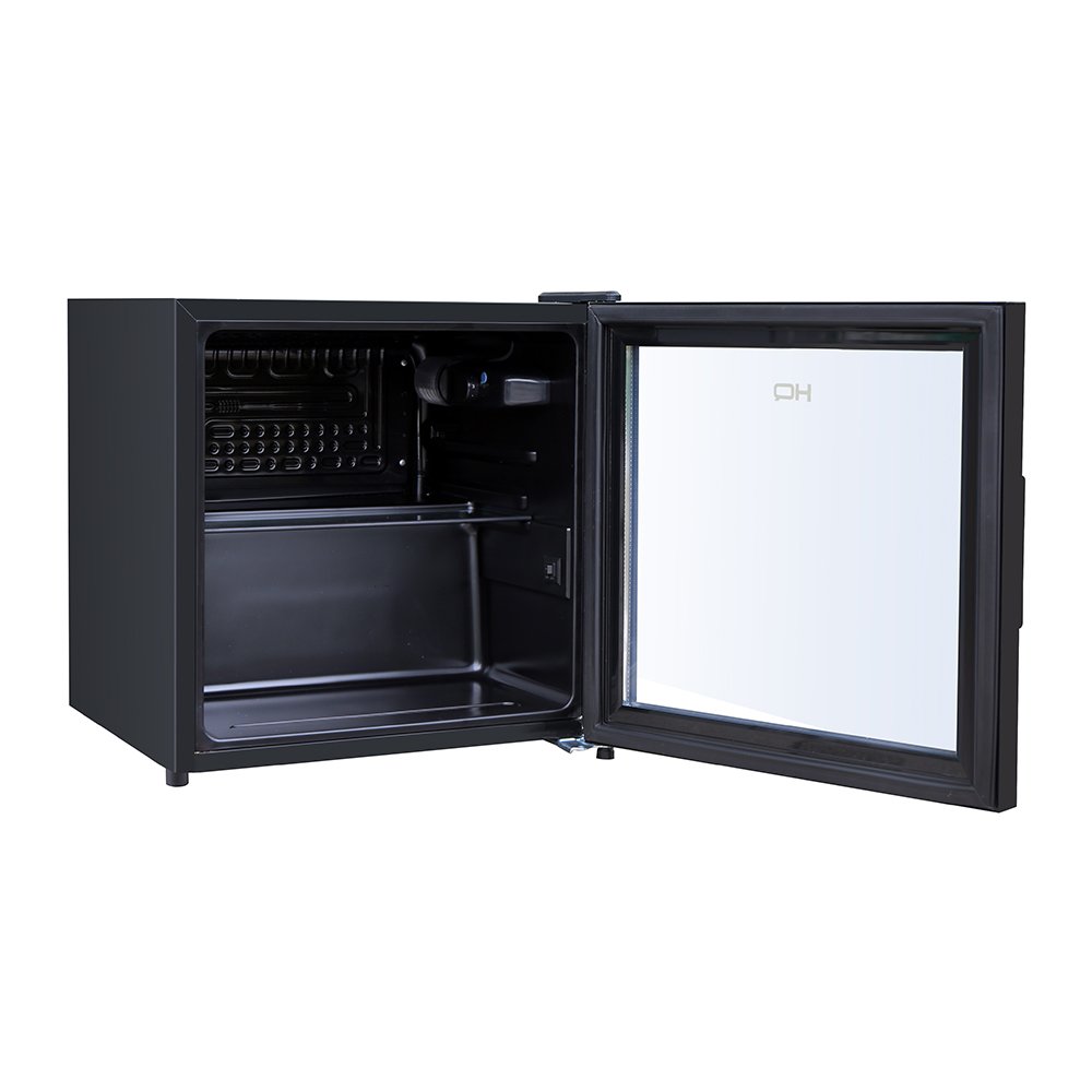 Frigobar Expositor Vertical HQ Vidro Duplo 50 Litros Preto HQ-50FBPV 127V