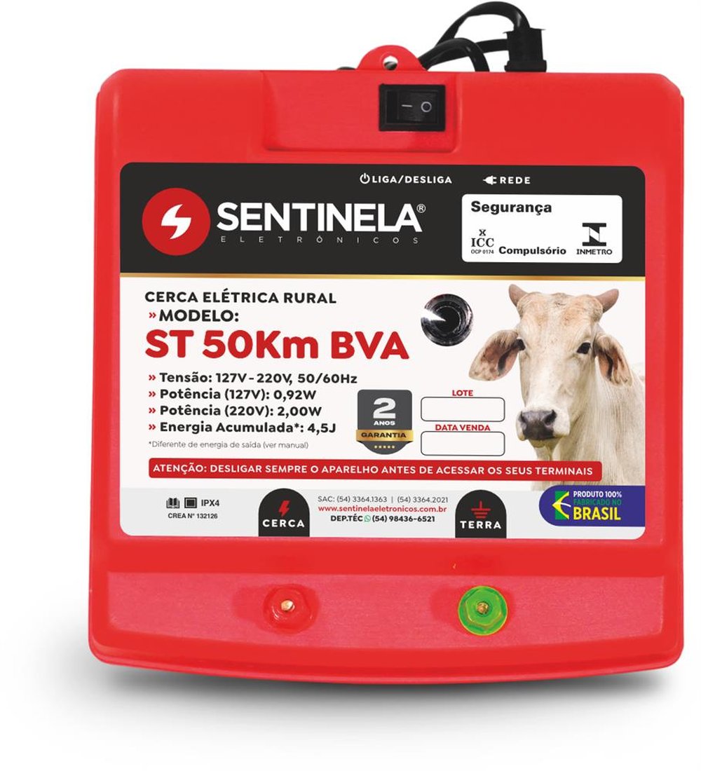 Eletrificador Cerca St 50 Km Bva Sentinela