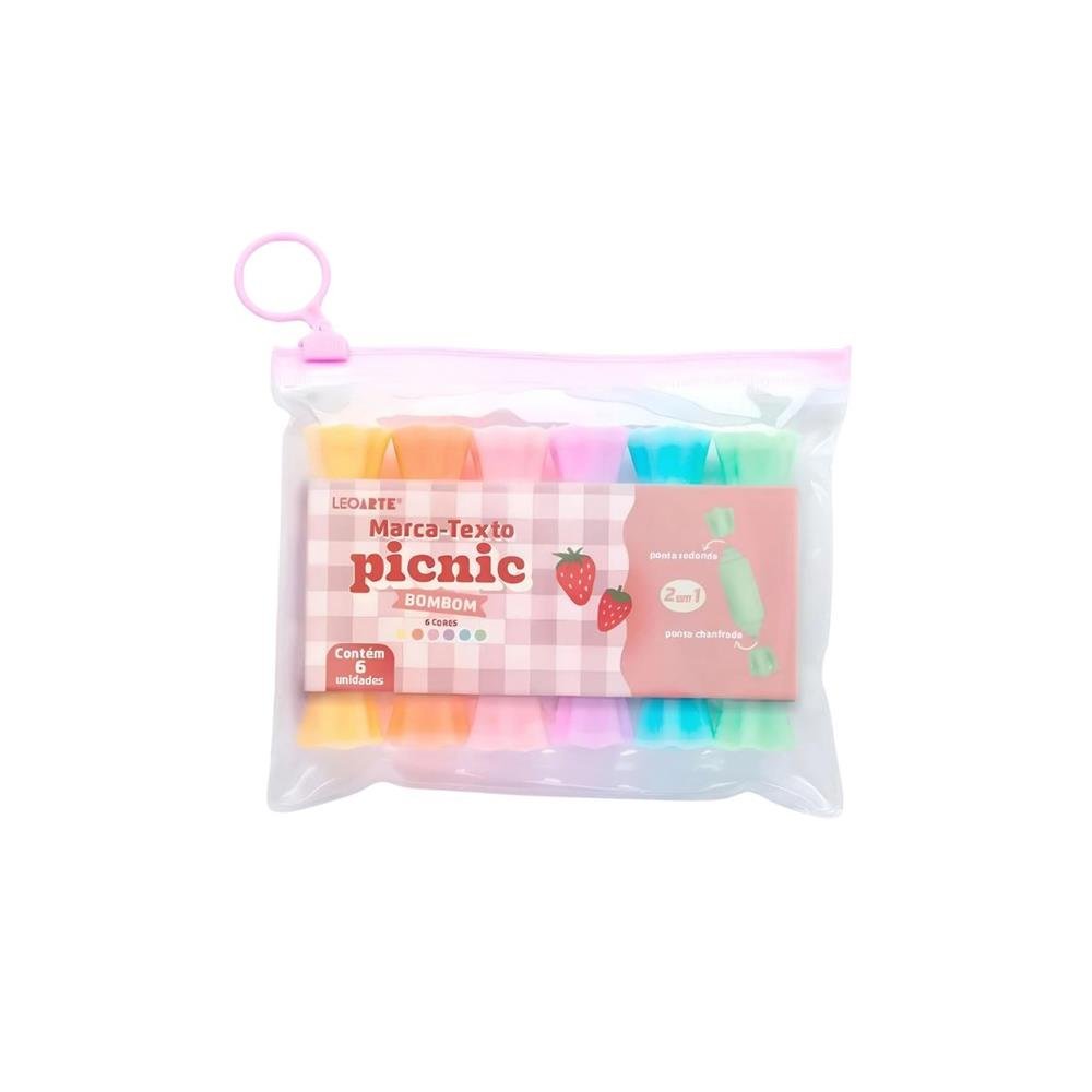 Marca Texto Leo E Leo Picnic Bombom 2 Em 1 6 Cores Ref 94114