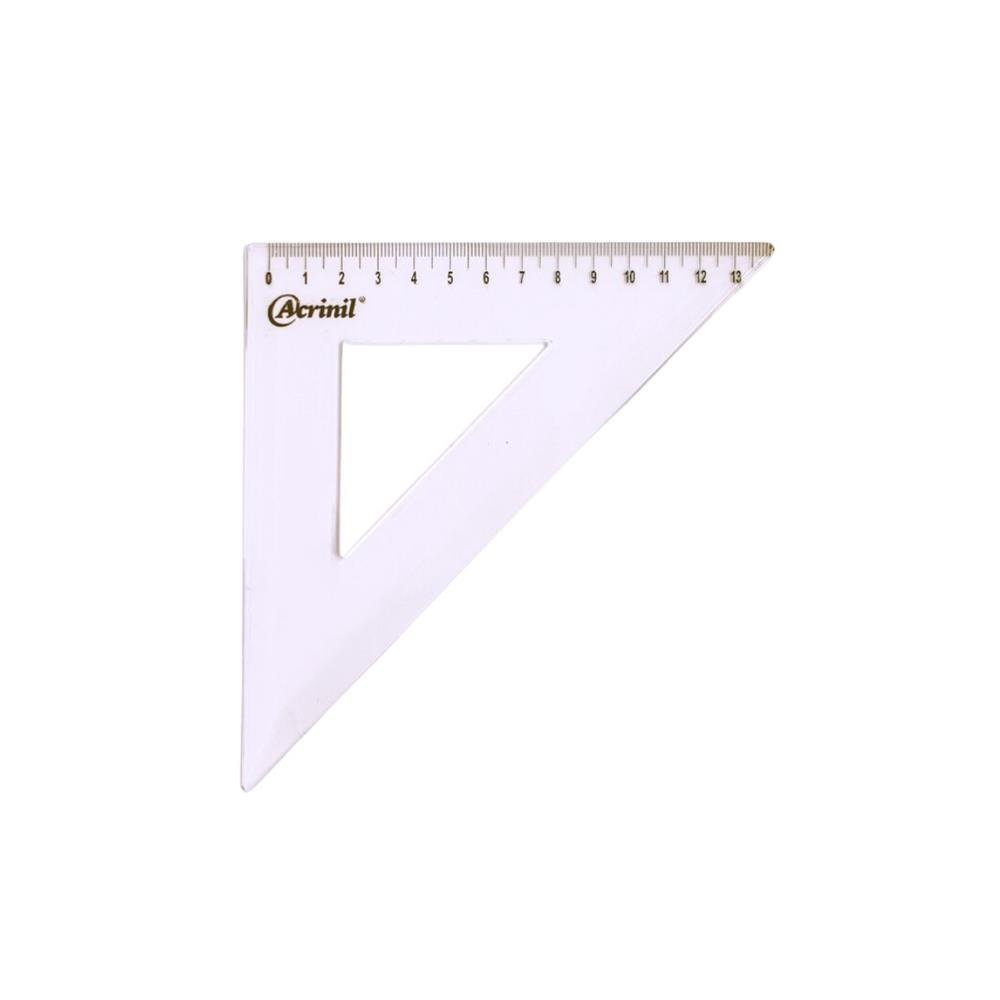Esquadro Acrinil Cristal 21 Cm Com 10 Unidades Ref 1505
