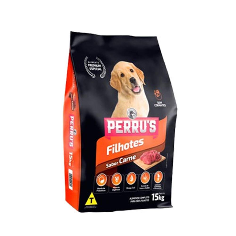 Ração Para Cachorro Perrus Filhote Carne 1 KG Cedan