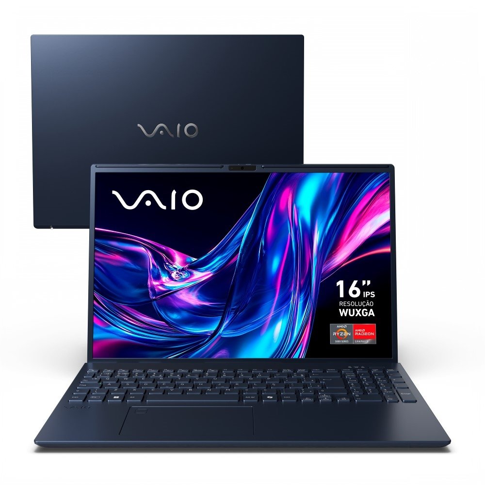 Notebook Vaio FE16 VJFE69F11X-B0611H Tela de 16" - Ryzen 5, 256GB, 16GB RAM, Windows 11, Cinza Grafite