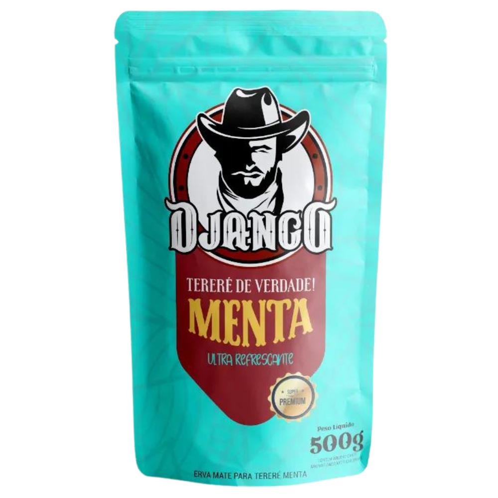 Erva Mate Tereré Django Sabor Menta Saco ZipLock 500g