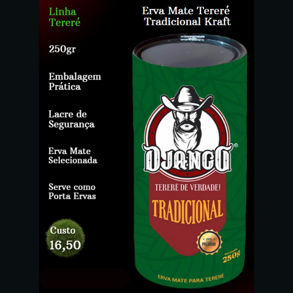 Erva Mate Tereré Django Tradicional Pote Craft 250g