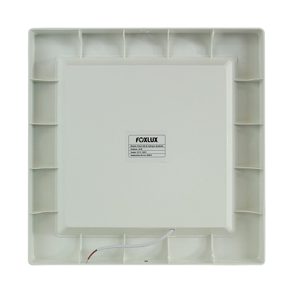 Plafon Painel LED Foxlux Plástico Quadrado Sobrepor - 24W 29cm 6,5K