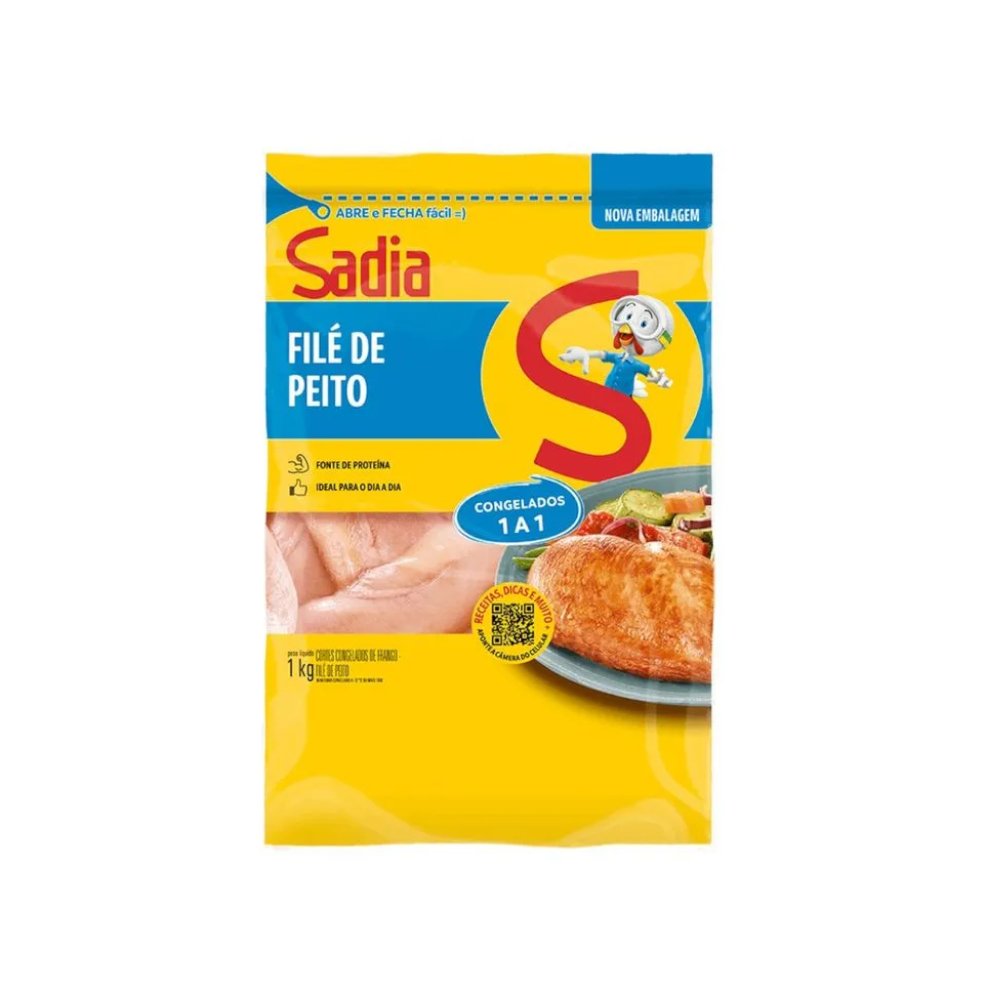 Filé de Peito de Frango Congelado Sadia Zip Caixa 12kg
