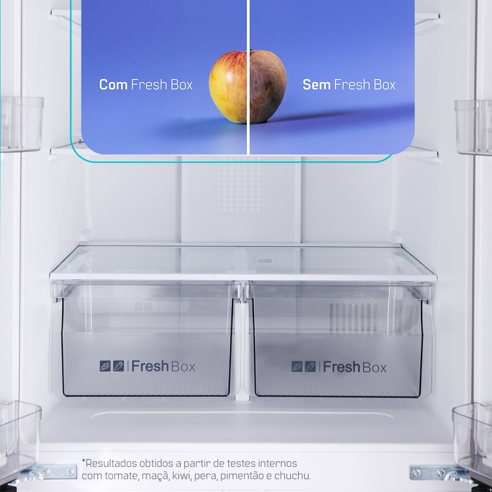 Geladeira Refrigerador HQ Frost Free Inverter Multidoor 426 Litros Prata HQ-426MDFF 127V