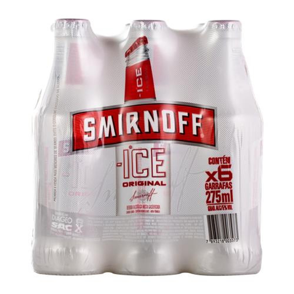 Vodka Smirnoff Ice Long Neck 275ml - 6 Unidades