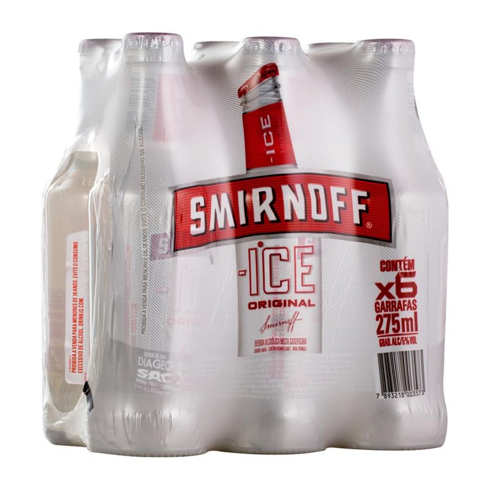 Vodka Smirnoff Ice Long Neck 275ml - 6 Unidades