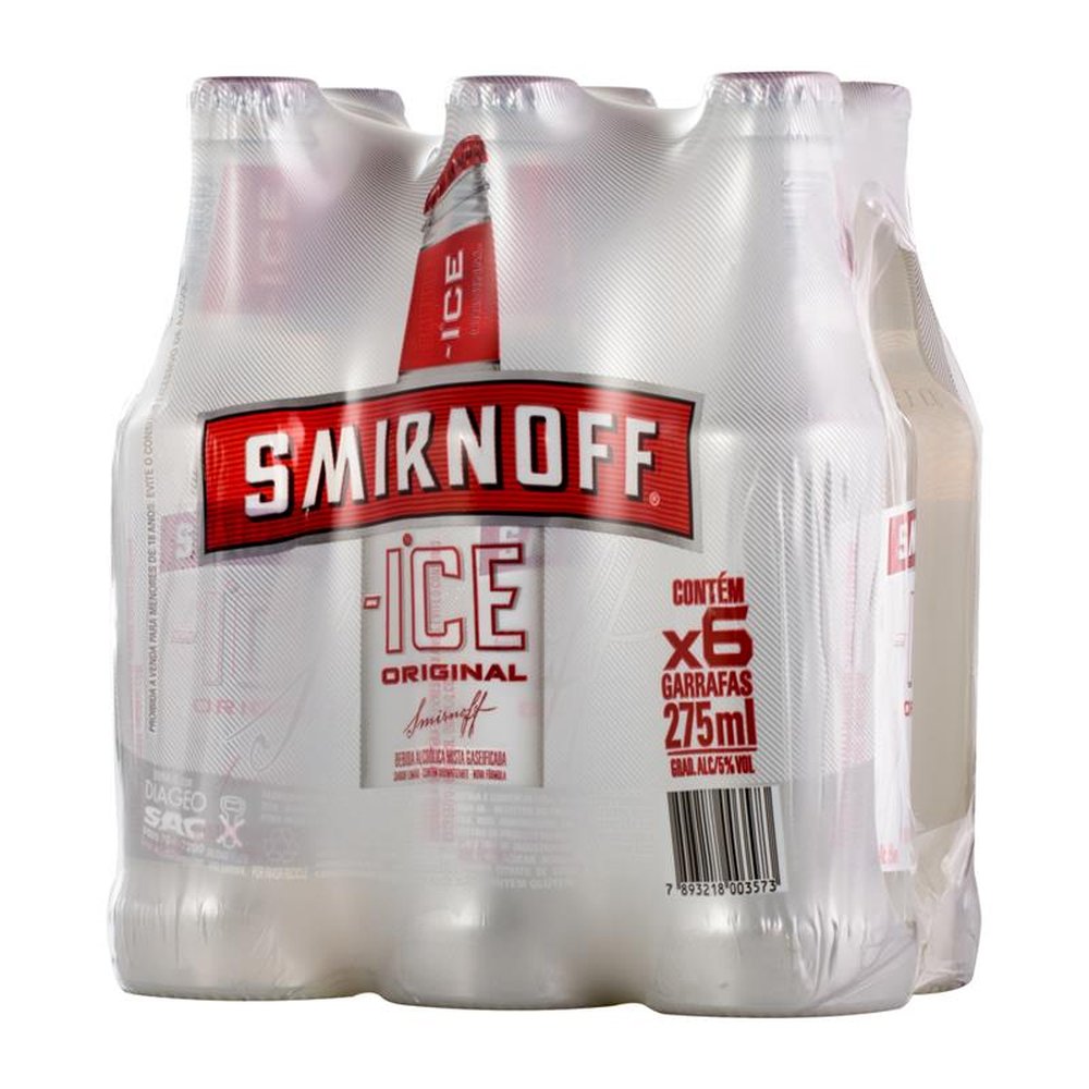 Vodka Smirnoff Ice Long Neck 275ml - 6 Unidades