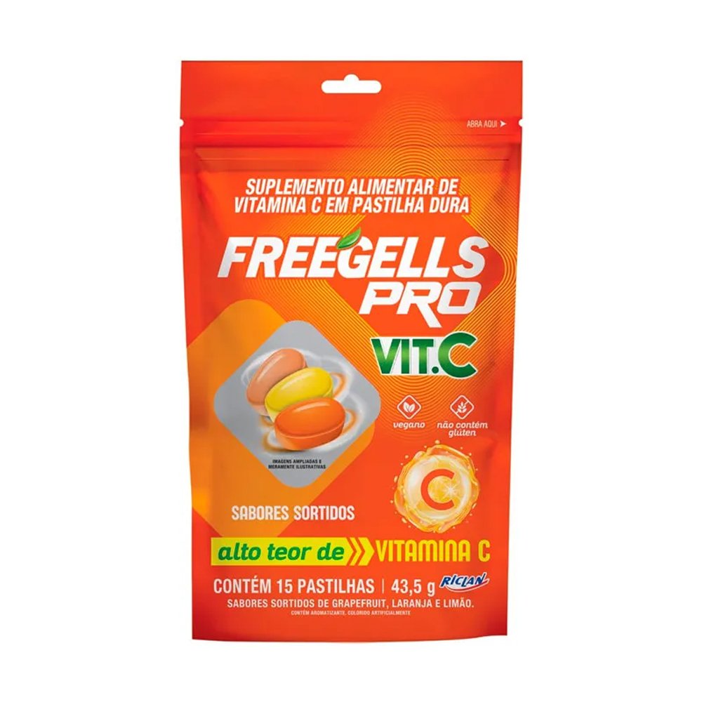 Drops Freegells pro 1x15 Vit C Sortido