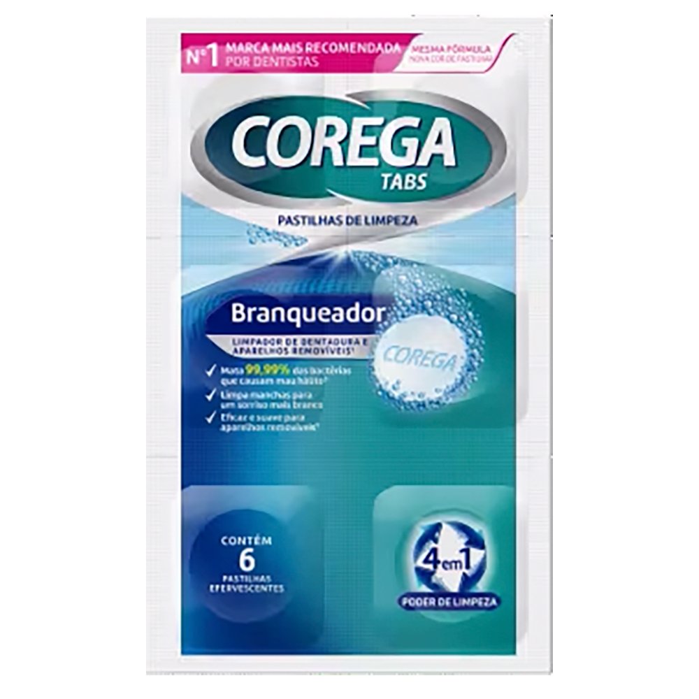 Corega Tabs Pastinha Branqueador DP 1X5