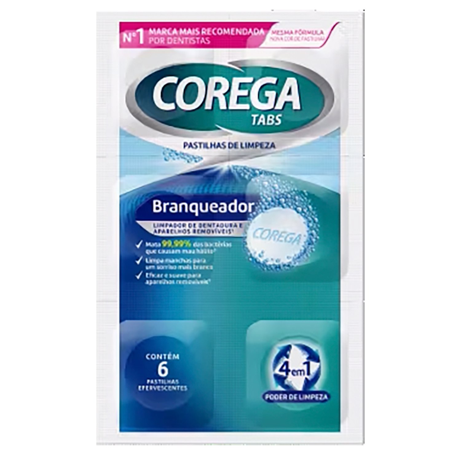 Corega Tabs Pastinha Branqueador DP 1X5