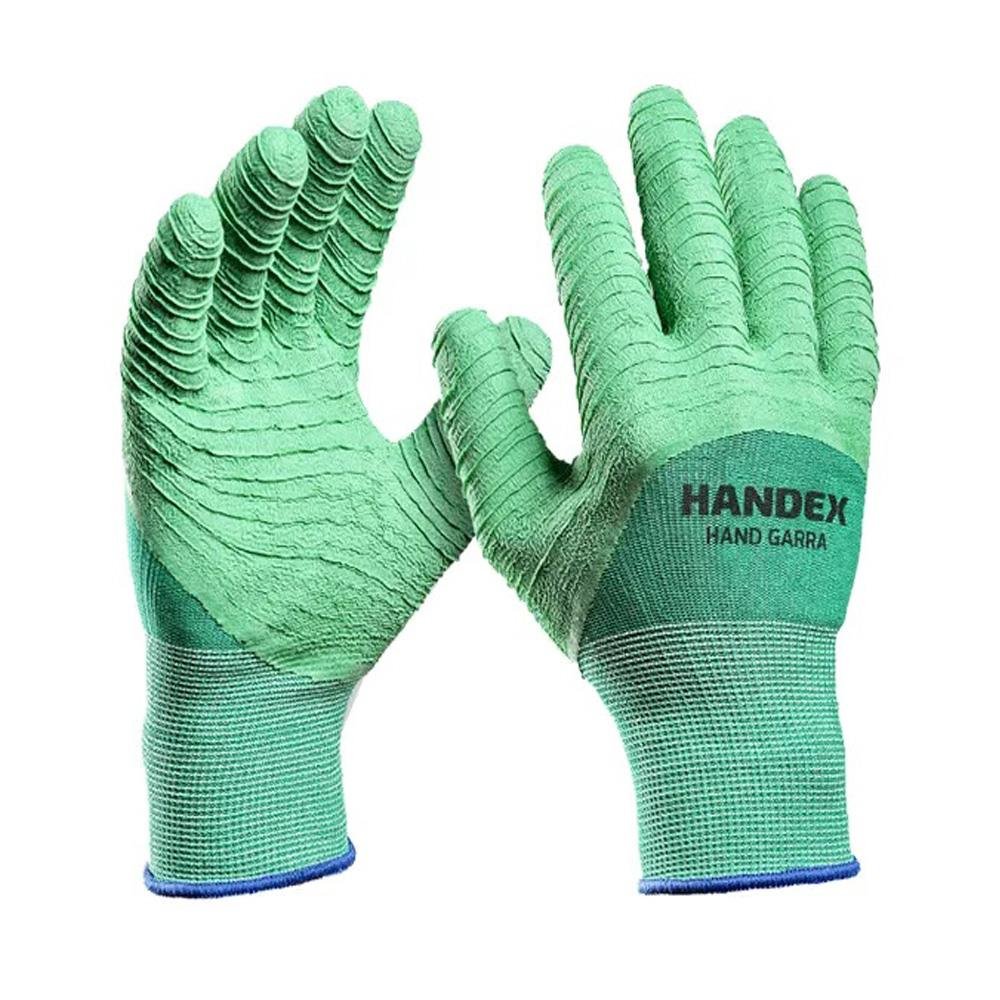 Luva Malha Algodao Revestida Hand Garra Verde Handex - Par - Tamanho G