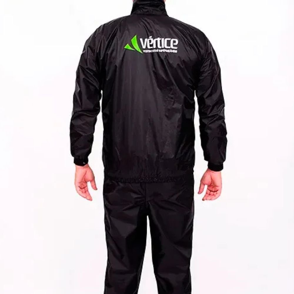 Conjunto Motociclista Vertice - Nylon Impermeavel Preto - Tamanho GG