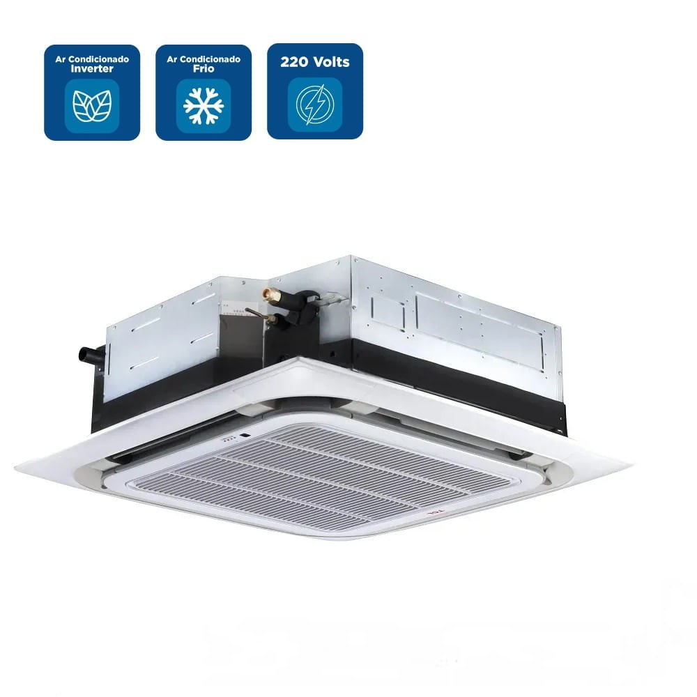 Ar Condicionado Split Cassete 4 Vias Inverter TCL 55000 BTU/h Frio Monofásico TAC 55 CSA/CT-INV ¿ 220 Volts