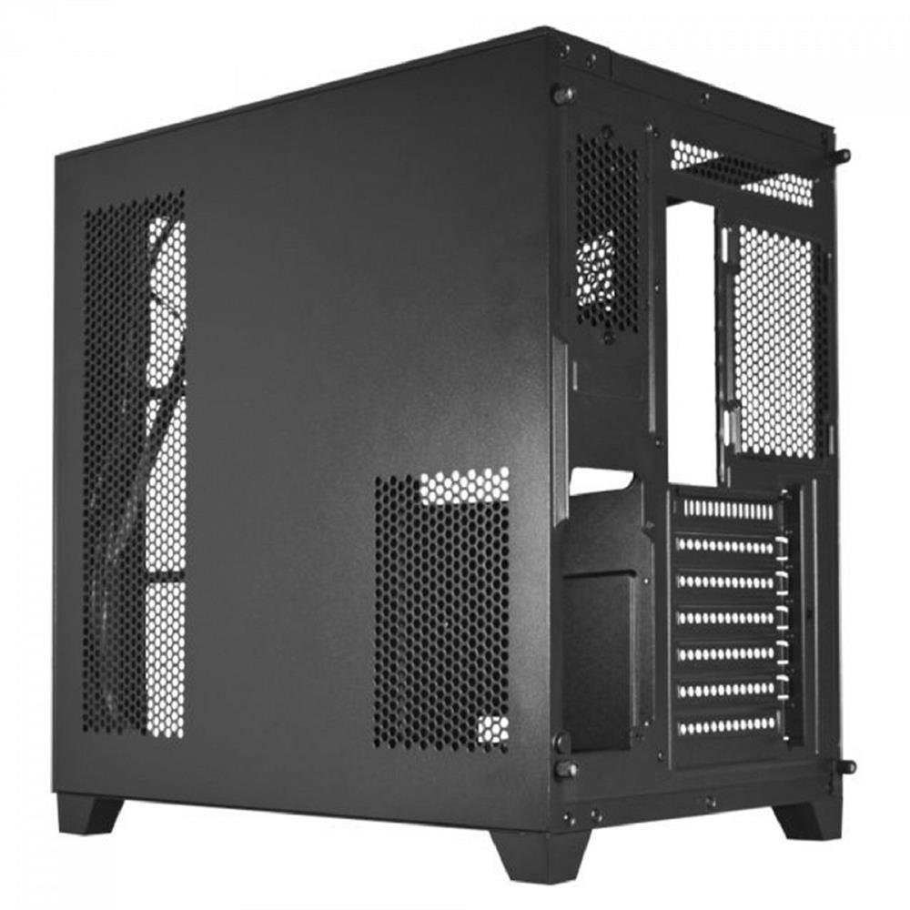 Gabinete Gamer K-MEX Tiger Shark, Aquario, Mid Tower, Vidro Temperado, ATX, Fan 120mm, Sem Fonte, Preto