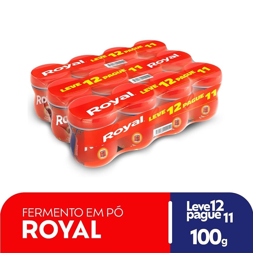 Fermento em Pó Royal 100g Leve 12 Pague 11