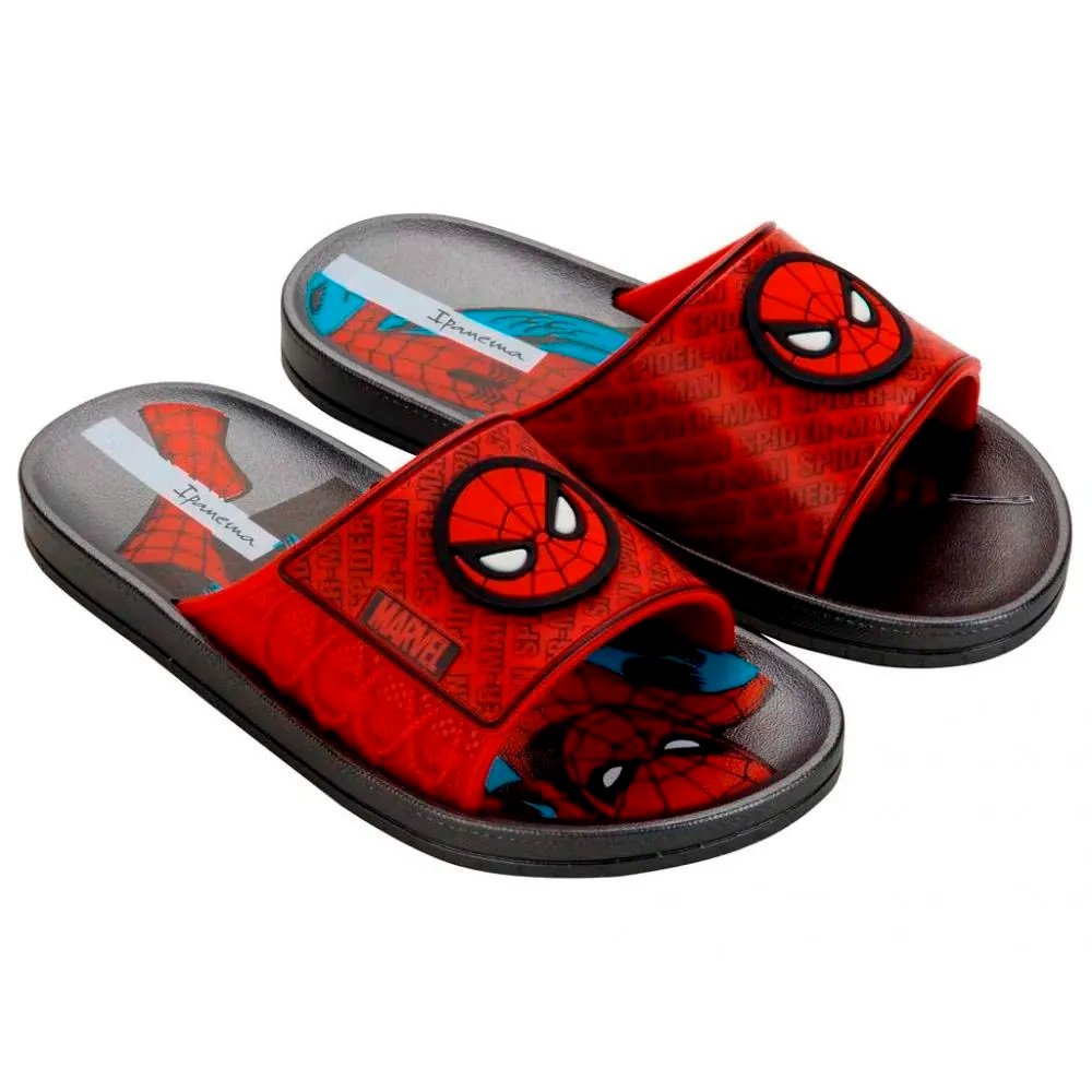 Chinelo Ipanema Marvel Sport Slide 27280 Bg395 Prata Vermelho 23-32 Com 12 Pares