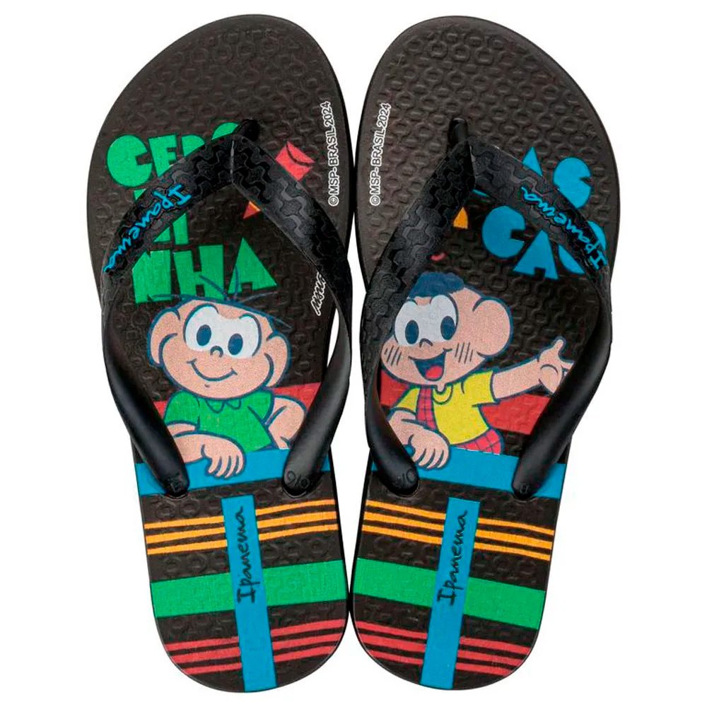 Ipanema Turma da Monica 26790 Bg281 Preto Azul 23-32 Com 12 Pares