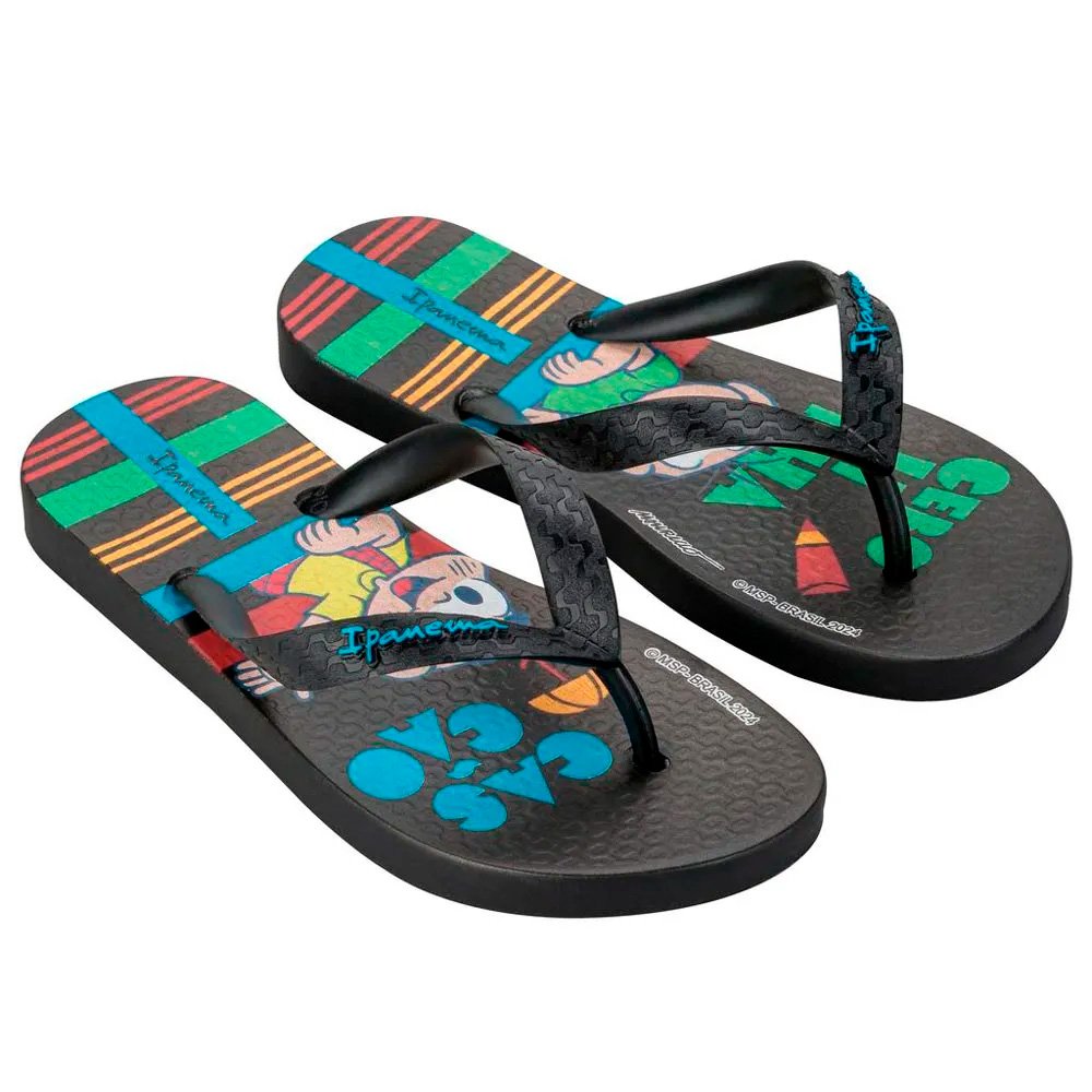 Ipanema Turma da Monica 26790 Bg281 Preto Azul 23-32 Com 12 Pares