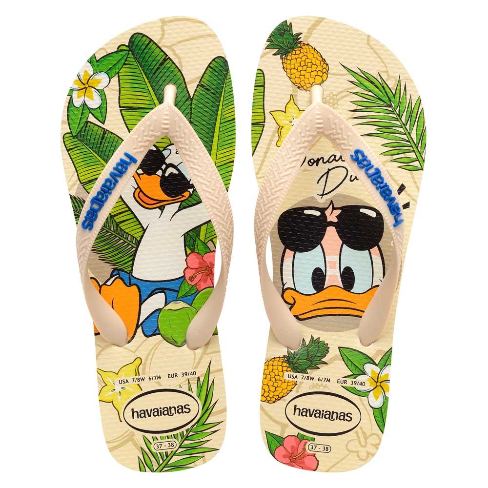 Havaianas Top Disney Classics 0121 Bege Palha 33-40 Com 12 Pares