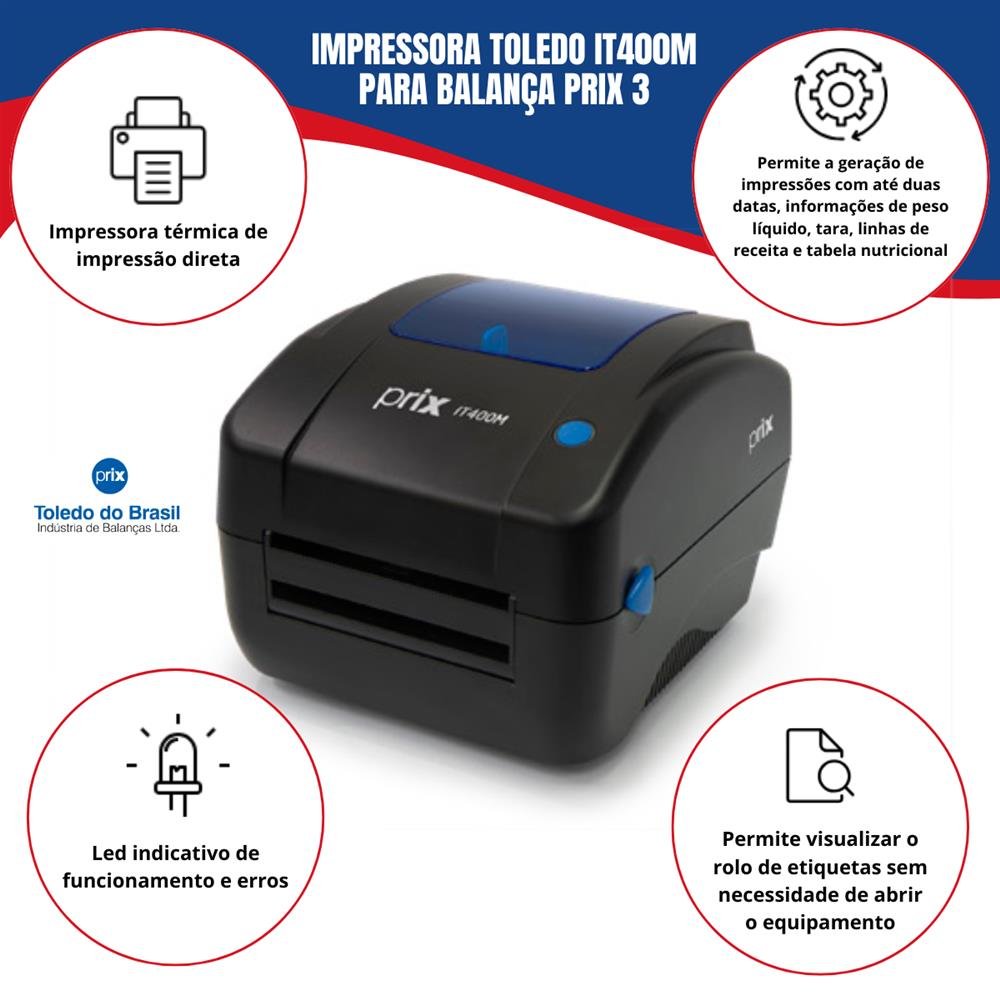 Impressora Termica Toledo Prix It400m