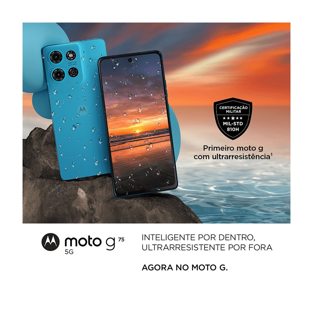 Smartphone Motorola Xt2437-1 G75 5g 256gb Azul Vegan Leather