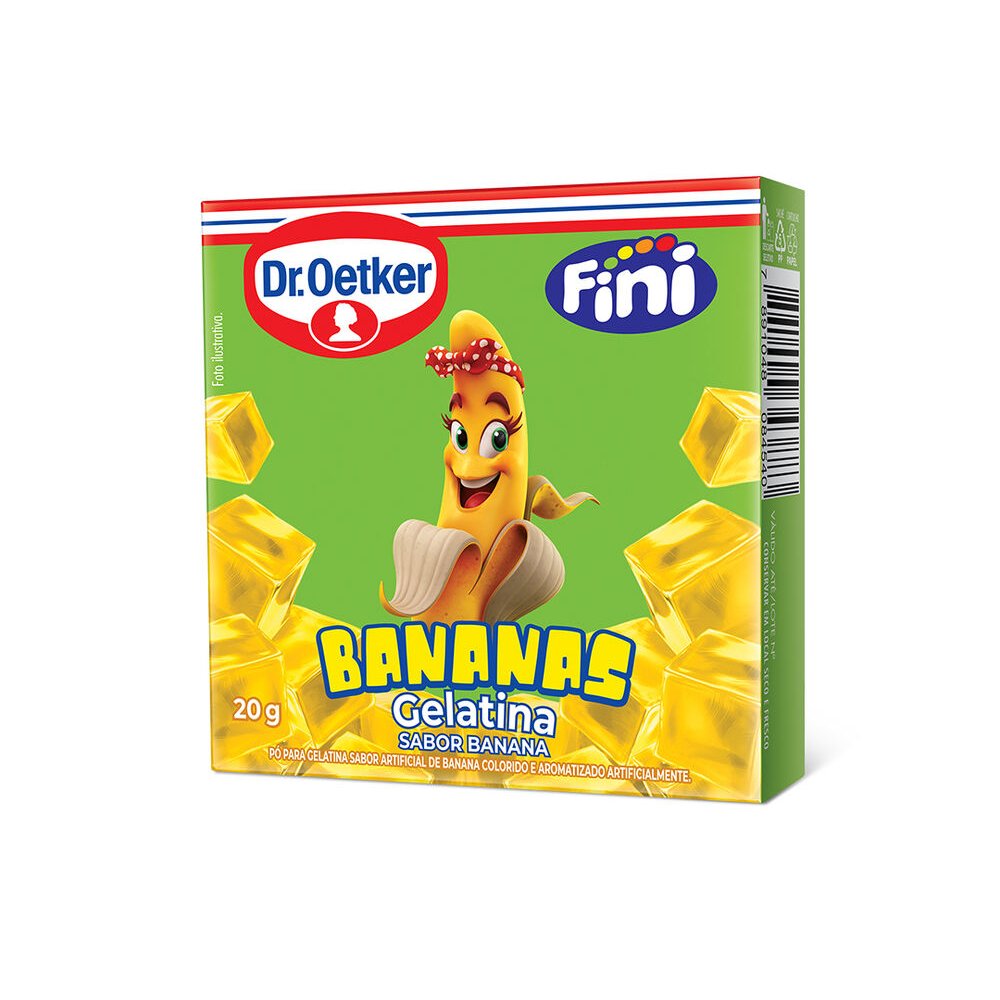 Gelatina Oetker Fini 20G Bananas
