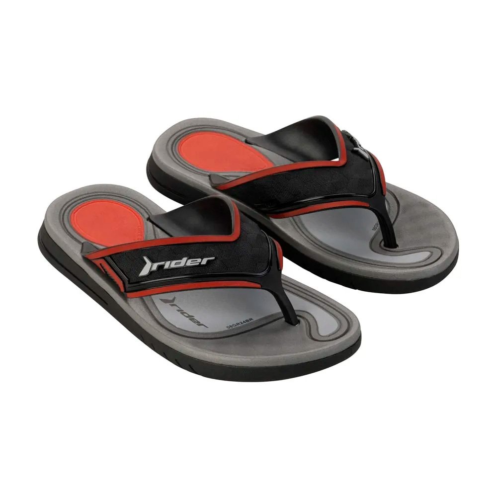 Rider r Line Plus 12453 Bh239 Preto Vermelho Cinza 28-36 Com 12 Pares