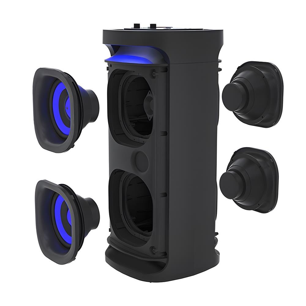 Caixa de Som Bluetooth Usb Auxiliar Sd Card Bomber Party 1360 - 8"- 1500 W