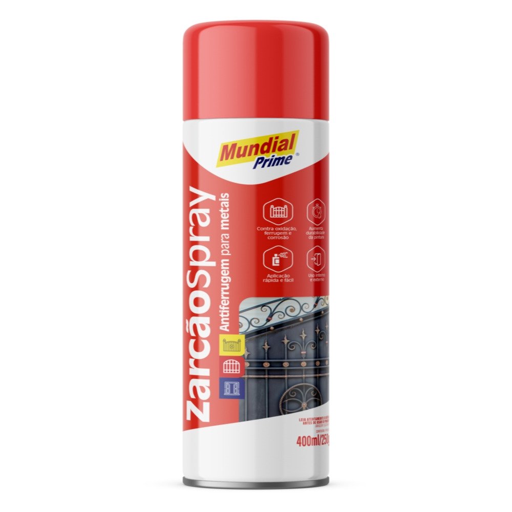 Tinta Spray Mundial Prime Zarcão 400ml