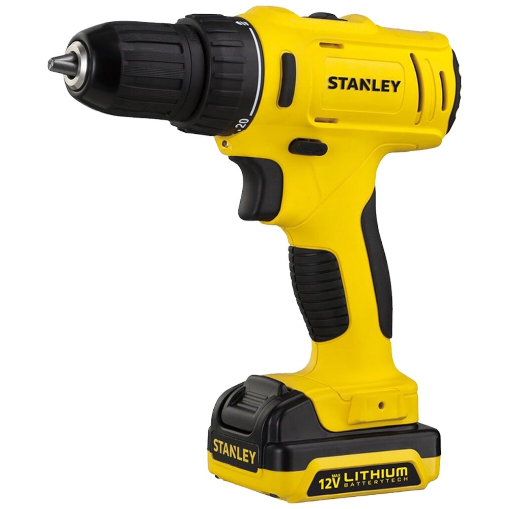 Furadeira Parafusadeira Stanley 3/8" 12V Max com 2 Baterias e Maleta Bivolt - SCD121S2K
