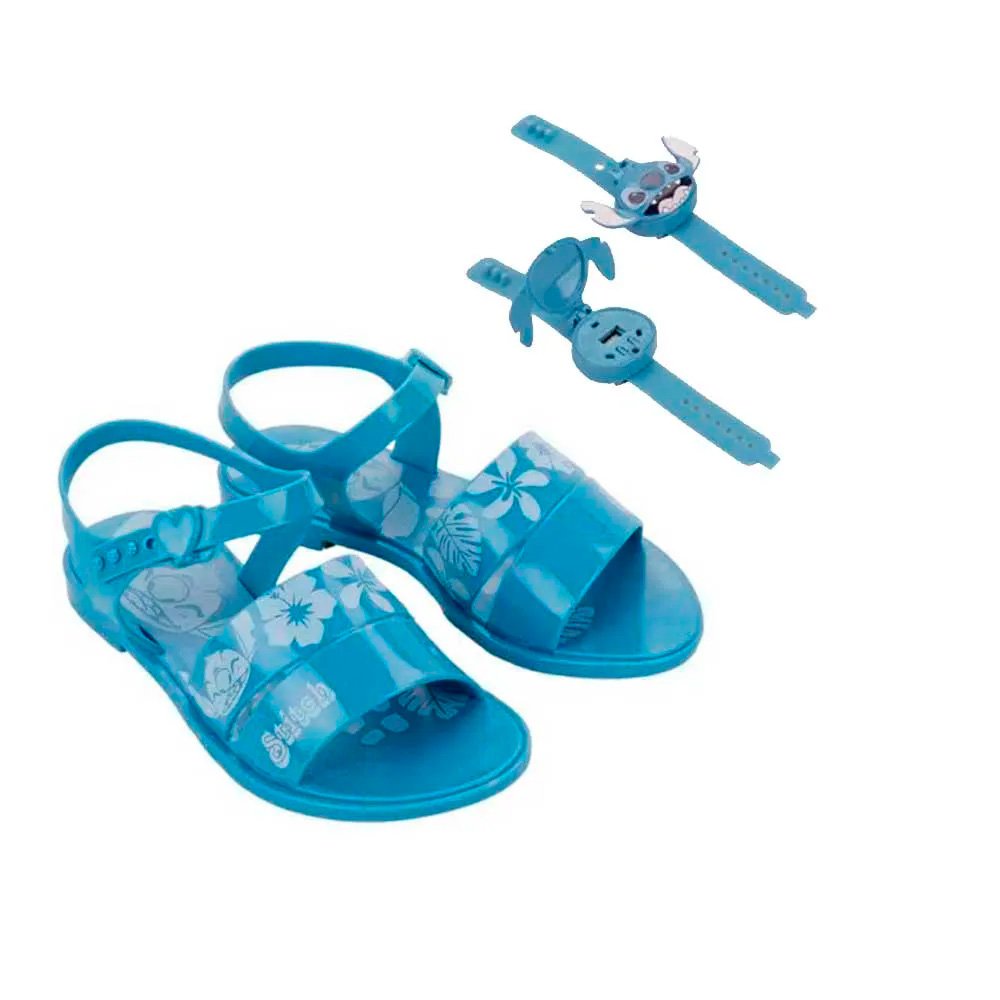Sandalia Stitch Time 23248 Bj589 Azul 23-33 Com 12 Pares