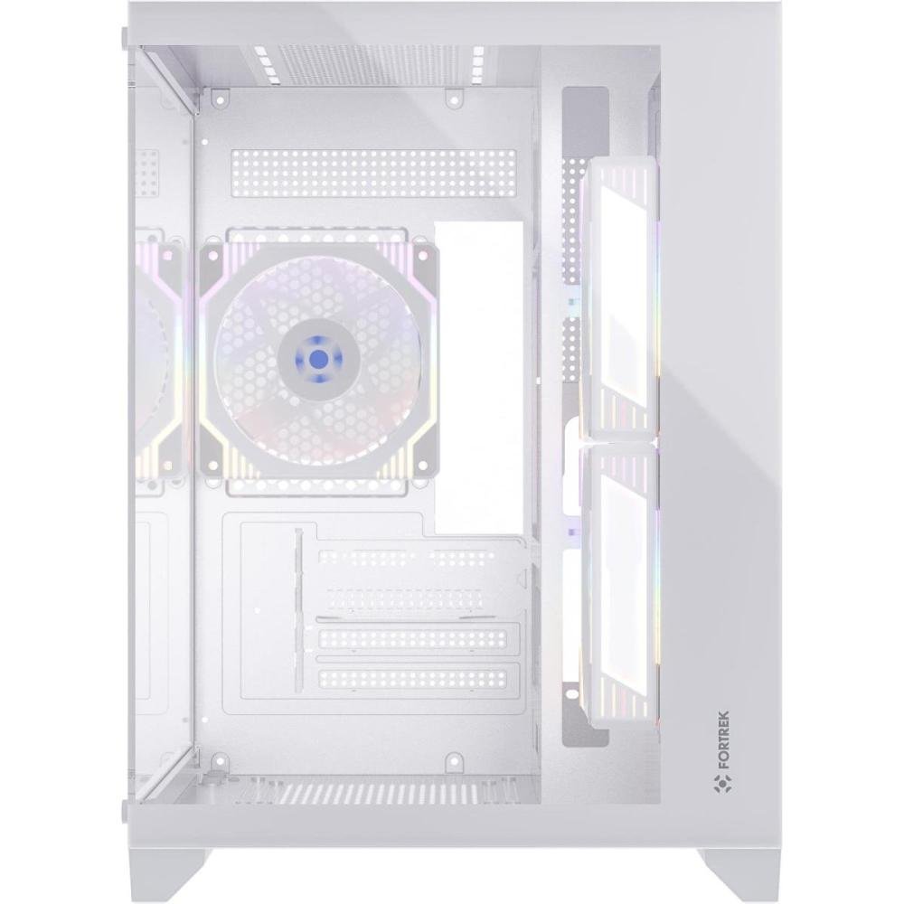 Gabinete Gamer Fortrek Clarity Branco Lateral Vidro Un.Venda: PC/1