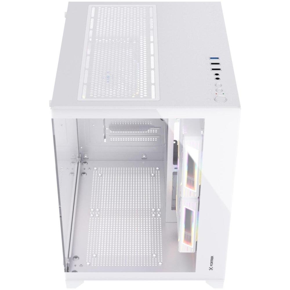 Gabinete Gamer Fortrek Clarity Branco Lateral Vidro Un.Venda: PC/1