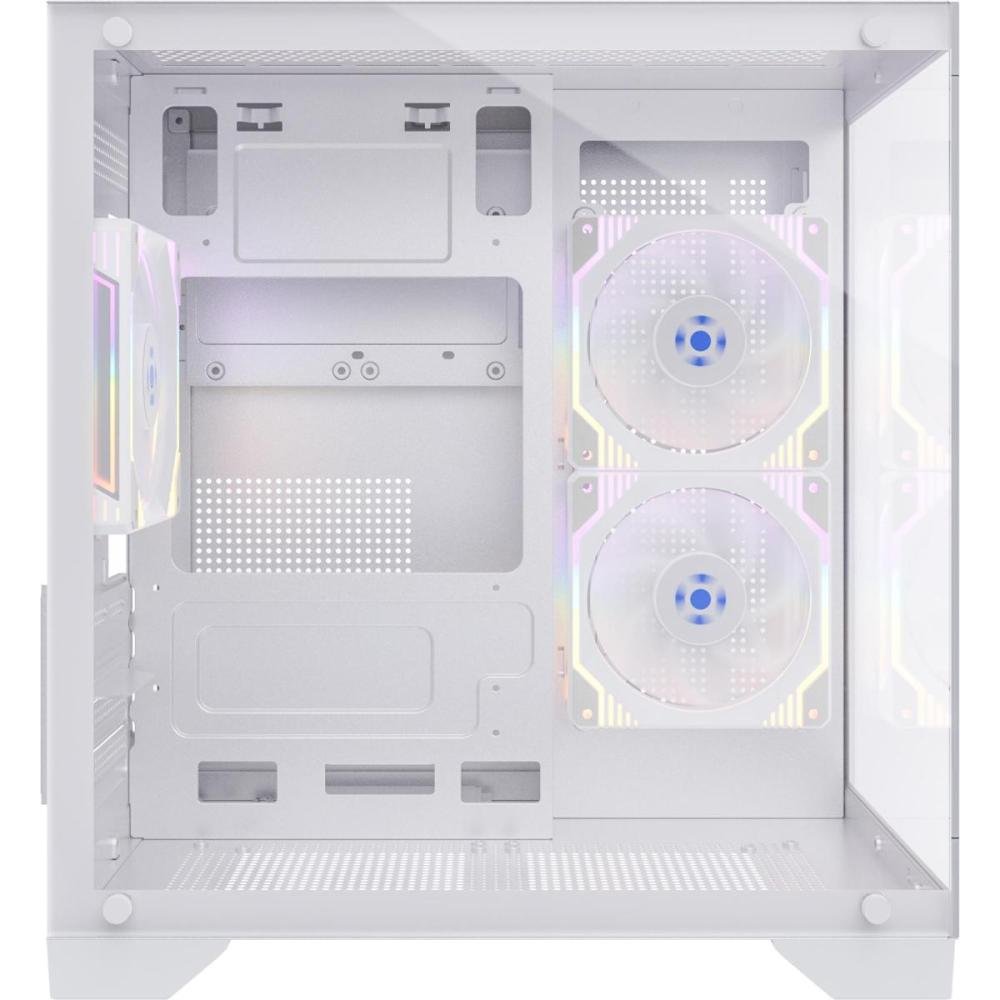 Gabinete Gamer Fortrek Clarity Branco Lateral Vidro Un.Venda: PC/1