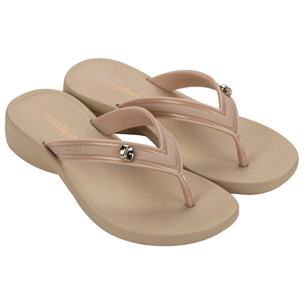 Tamanco Azaleia Pati 19131 Bl574 Bege Claro 33-40 Com 12 Pares