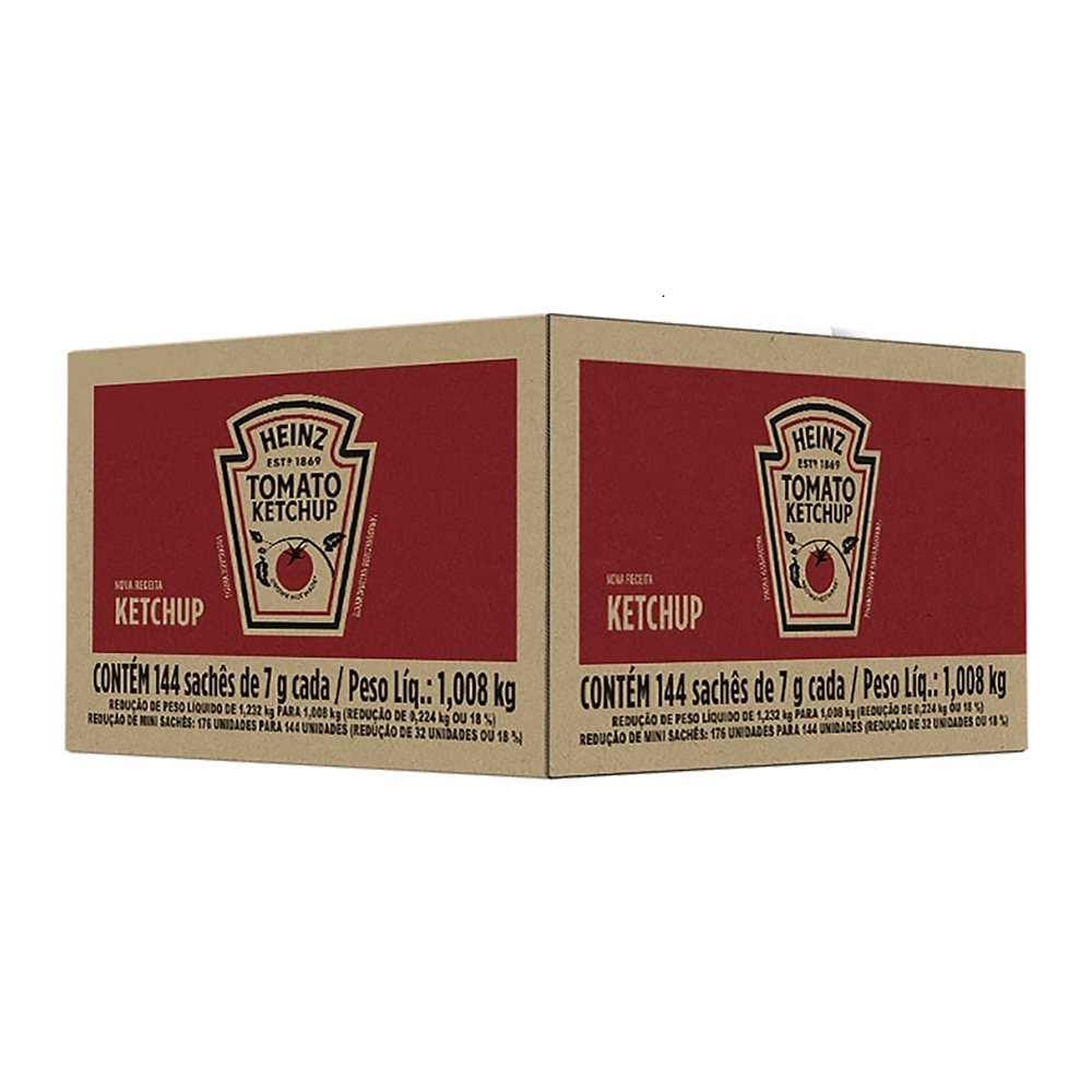 Ketchup Heinz Mini Sachê 7g - Embalagem com 144 Unidades