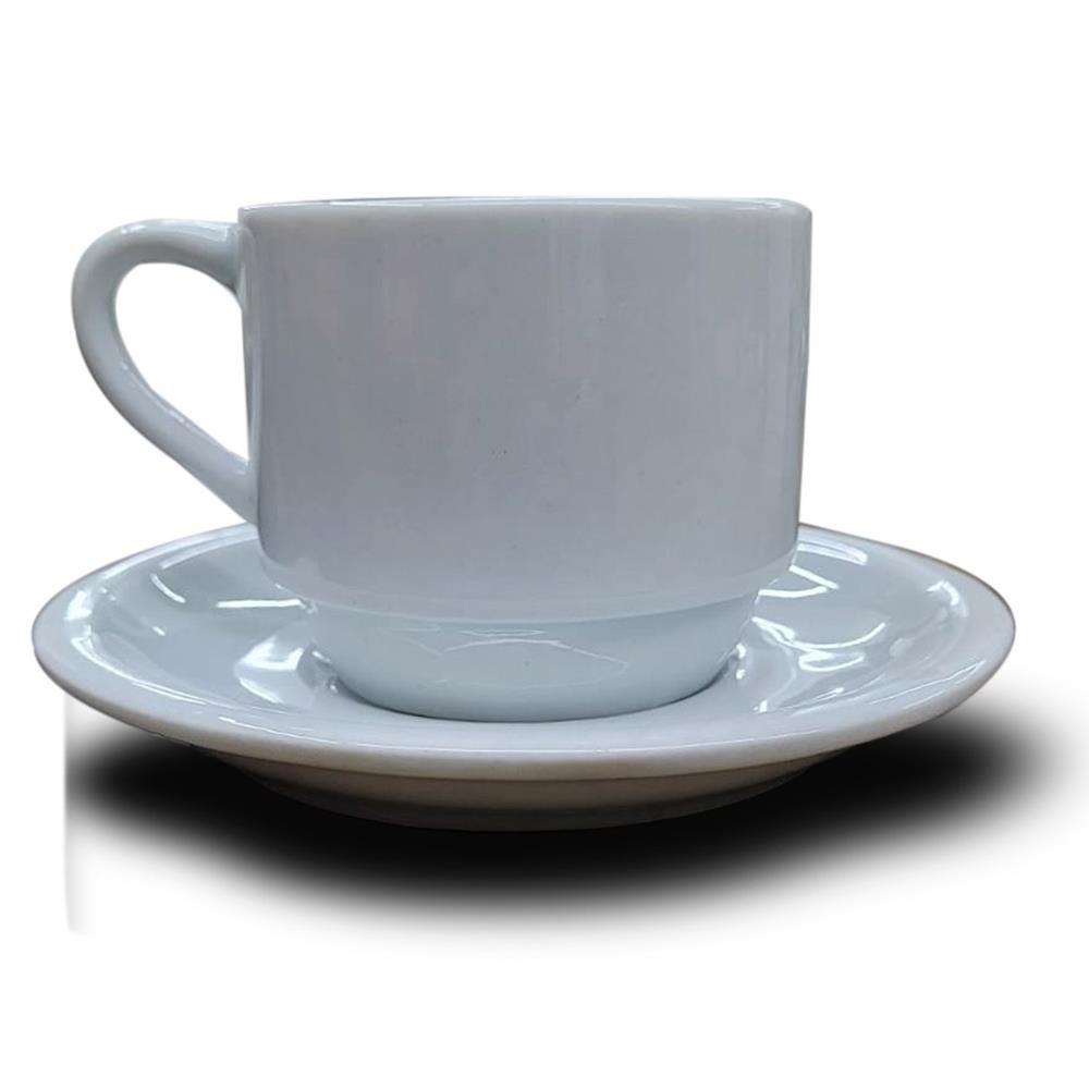 Xicara De Cha Com Pires 200 ml -Porcelana Lu