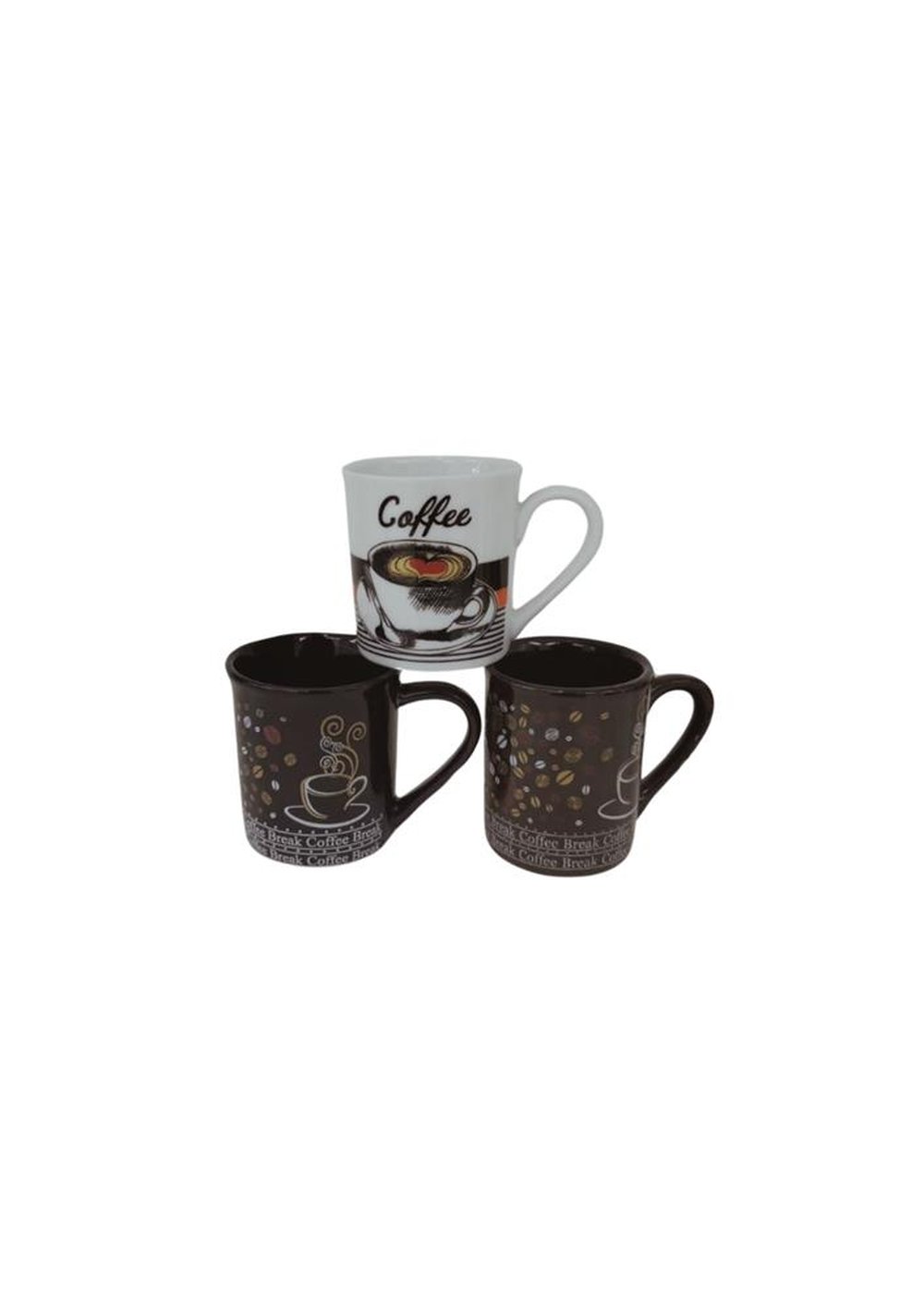 Mini Caneca De Porcelana Decorada 150ml - Terramada